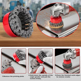 10PCS Wire Wheel for 4 1/2" Angle Grinder Set, Wheel Brushes with 5/8" Thread Arbor for Rust, , Paint Removal