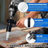 Needle  Plus Attachment for Hammer Drill,Air Needle Scaler Alternative,18-Prong Electric Needle Scaler &Needle