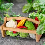 Garden Harvest Basket, Large Vegetable Hod for Gardeners - Garden Basket with Rotating Handle Makes Washing Your Fruits and Veggies a Breeze | Reinforced Frame