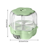 Rotating Grain Dispenser Storage Container, 27x26 cm/10.6x10.2 in, 6 Compartments, Dry Food Organizer for Kitchen