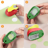 Paper Crafts Circle Punches - 6 Sizes of Circle Cutters, Including 3-Inch Circle Punches, in Random Colors,for Crafts