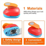 Paper Crafts Circle Punches - 6 Sizes of Circle Cutters, Including 3-Inch Circle Punches, in Random Colors,for Crafts