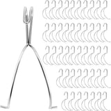 45-Pack Cabinet Door Painting Hangers, Stainless Steel No-Drill Painting Hanging Hook, Spray Drying Rack Clips for Woodworking & Furniture Restoration, 5.12 x 1.77 x 1.97 Inch