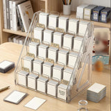 Trading Card Display Stand, 5-Tier Clear Plastic Graded Card Display, Vertical Graded Shelf for Sports, Baseball, Basketball & Gaming Cards