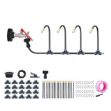 360° Curved Garden Automatic Irrigation System, Adjustable Garden Watering System with 4/10 Spray Nozzles, PE Tubing Irrigation Kit for Outdoor Plants (20M Kit) In Australia - Darrahopens