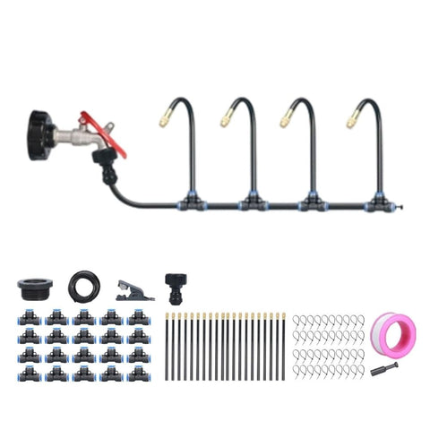 360° Curved Garden Automatic Irrigation System, Adjustable Garden Watering System with 4/10 Spray Nozzles, PE Tubing Irrigation Kit for Outdoor Plants (20M Kit) In Australia - Darrahopens