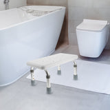 Adjustable Shower Seat for Elderly and Disabled, White Plastic Bath Chair with Non- Feet, Sturdy and Comfortable Design In Australia - Darrahopens