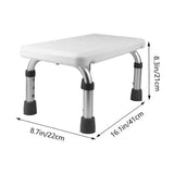 Adjustable Shower Seat for Elderly and Disabled, White Plastic Bath Chair with Non- Feet, Sturdy and Comfortable Design In Australia - Darrahopens