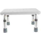 Adjustable Shower Seat for Elderly and Disabled, White Plastic Bath Chair with Non- Feet, Sturdy and Comfortable Design