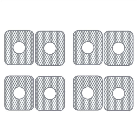 Darrahopens Home & Garden > DIY > Kitchen & Bathroom DIY Silicone Sink Mat, 8 Pack Sink Protectors for Kitchen Sink with Center Drain, Folding Non-Slip Heat Sink Mat,8 x Sink Protectors Mat,Grey In Australia - Darrahopens