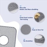 Darrahopens Home & Garden > DIY > Kitchen & Bathroom DIY Silicone Sink Mat, 8 Pack Sink Protectors for Kitchen Sink with Center Drain, Folding Non-Slip Heat Sink Mat,8 x Sink Protectors Mat,Grey In Australia - Darrahopens