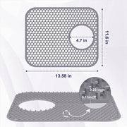 Darrahopens Home & Garden > DIY > Kitchen & Bathroom DIY Silicone Sink Mat, 8 Pack Sink Protectors for Kitchen Sink with Center Drain, Folding Non-Slip Heat Sink Mat,8 x Sink Protectors Mat,Grey In Australia - Darrahopens