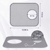 Darrahopens Home & Garden > DIY > Kitchen & Bathroom DIY Silicone Sink Mat, 8 Pack Sink Protectors for Kitchen Sink with Center Drain, Folding Non-Slip Heat Sink Mat,8 x Sink Protectors Mat,Grey In Australia - Darrahopens