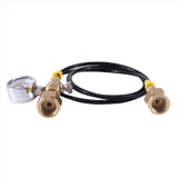 CO2 Refilling Station Charging Adapter to Small Welding Tanks,W/ 1.5 Meters Soft Hose 250Bar Gauge W21.8-14