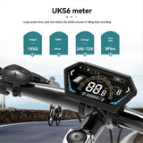 UKS6 Electric Scooter LCD Meter Color Screen 24V-72V Electric Bicycle Dashboard E-Bike Smart Display Waterproof 5PIN