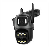 Three-Screen 8MP Wireless WiFi HD Network Camera Outdoor Full Color Mobile Phone Remote 360 Panoramic View