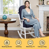 Cloud-Like High Back Rocking Chair Cushion, Deep Cushioning, Waterproof Fade-Resistant Fabric, Perfect for Indoor Outdoor Use, Ideal for Rocking Chairs and Patios