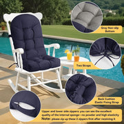 Cloud-Like High Back Rocking Chair Cushion, Deep Cushioning, Waterproof Fade-Resistant Fabric, Perfect for Indoor Outdoor Use, Ideal for Rocking Chairs and Patios
