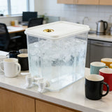 Double Compartment Beverage Dispenser, 8L Capacity for Iced Tea and Mixed Drinks, Leak-Proof Design for Smooth Pouring, Perfect for Parties and Gatherings, Ideal for Adults