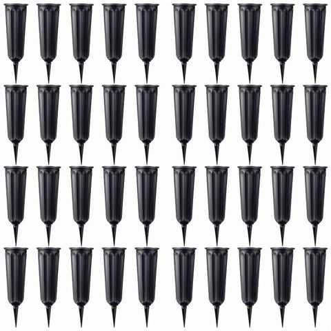 40 Pack Cemetery Vases with Spikes,Plastic Vases for Flowers,Grave Decorations for Cemetery,Memorial Floral Vases