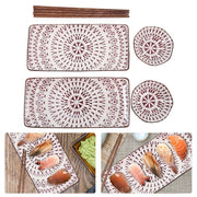 2 Sets Sushi Plate Set Wooden Chopsticks for Eating Utensils in Simple Design In Australia - Darrahopens