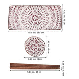 2 Sets Sushi Plate Set Wooden Chopsticks for Eating Utensils in Simple Design In Australia - Darrahopens