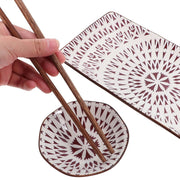 2 Sets Sushi Plate Set Wooden Chopsticks for Eating Utensils in Simple Design In Australia - Darrahopens