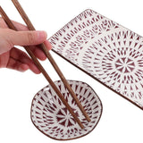 2 Sets Sushi Plate Set Wooden Chopsticks for Eating Utensils in Simple Design In Australia - Darrahopens