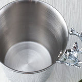 Wine Bucket with Polished Plated Silver Surface and Deer Head for Hotel Bar and House Use In Australia - Darrahopens