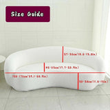 Stretch Semi Circle Curved Sofa Cover, Curved Couch Cover Non-Slip Modern Cloud Sectional Sofa Slipcover(#8)