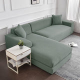 Water Resistant Sectional Couch Covers for Shape Sofa Slipcover, 1 2 3 Cushion Couch Stretch Loveseat Sofa Covers Dogs Pets Furniture Protector (Bean Green,3seat+4seat) In Australia - Darrahopens