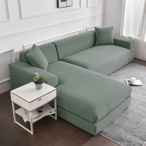 Water Resistant Sectional Couch Covers for Shape Sofa Slipcover, 1 2 3 Cushion Couch Stretch Loveseat Sofa Covers Dogs Pets Furniture Protector (Bean Green,3seat+4seat) In Australia - Darrahopens