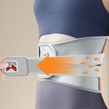 Blue Wireless Waist Massager Y9-A Heating Support Belt Red Light Rechargeable, Portable Back Massage Belt for Pain