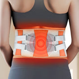 Blue Wireless Waist Massager Y9-A Heating Support Belt Red Light Rechargeable, Portable Back Massage Belt for Pain