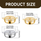 Non-Stick Frying Pan,Japanese Deep Fryer Pot 2024 New Stainless Deep Fryer Japanese Deep Fryer With Temperature Gauge Deep Frying Pan With Lid Basket For Kitchen French Fries Chicken