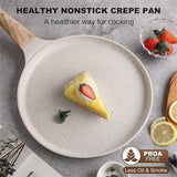 20x20cm Granite Coated Flat Skillet Non Stick Frying Pan Compatible With All Stovetops For Breakfast Pancake Steak Making