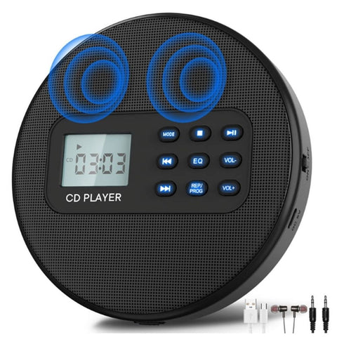 CD Player with Speakers:Rechargeable Player,Headphones Plays Recorded MP3CDUSB In Australia - Darrahopens