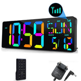 Large Digital Wall Clock 16.5 Inch Bluetooth Auto Time Sync Digital Clock Display Calendar Clock US Plug In Australia - Darrahopens