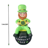 St. Patrick's Inflatable (6FT Leprechaun on Cornucopia)for St. Patricks Day Decorations Outdoor