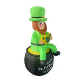 St. Patrick's Inflatable (6FT Leprechaun on Cornucopia)for St. Patricks Day Decorations Outdoor