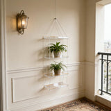 Transparent Acrylic Hanging Plant Shelf 4 Tiered for Indoor Window Use
