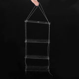 Transparent Acrylic Hanging Plant Shelf 4 Tiered for Indoor Window Use