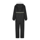 Striped Reflective Rain Suits for Women - Waterproof Hooded Jacket & Pants Set, Safety Outdoor Work Raincoat, Lightweight & Durable, Green