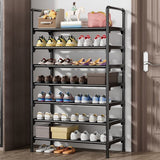 Extra Large Stackable Shoe Rack, Heavy Duty Steel Pipe Storage Organizer Holds 36+ Pairs, for Entryway Hallway Garage Wardrobe, Space Saving DIY Assembly