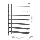 Extra Large Stackable Shoe Rack, Heavy Duty Steel Pipe Storage Organizer Holds 36+ Pairs, for Entryway Hallway Garage Wardrobe, Space Saving DIY Assembly