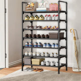 Extra Large Stackable Shoe Rack, Heavy Duty Steel Pipe Storage Organizer Holds 36+ Pairs, for Entryway Hallway Garage Wardrobe, Space Saving DIY Assembly