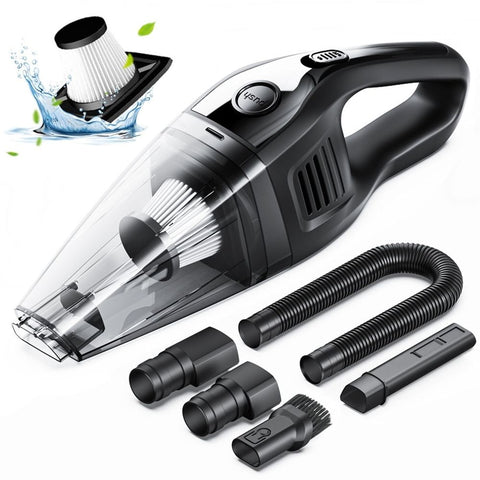Handheld Vacuum, Cordless and Rechargeable 2000mAh with 6000PA Suction, for Car and Home Quick Cleanup, Portable, Includes 5 Attachments In Australia - Darrahopens