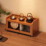 Bread Box for Kitchen Countertop, Large Bread Container Storage, Wooden Farmhouse Bread Box with Window Bread Holder (Vintage Bamboo)