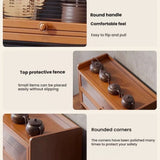 Bread Box for Kitchen Countertop, Large Bread Container Storage, Wooden Farmhouse Bread Box with Window Bread Holder (Vintage Bamboo)