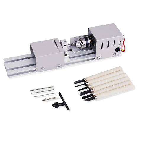 Mini Lathe Beads Machine T300 Metal Woodworking Lathe Grinding Cutting Polishing Silver In Australia - Darrahopens